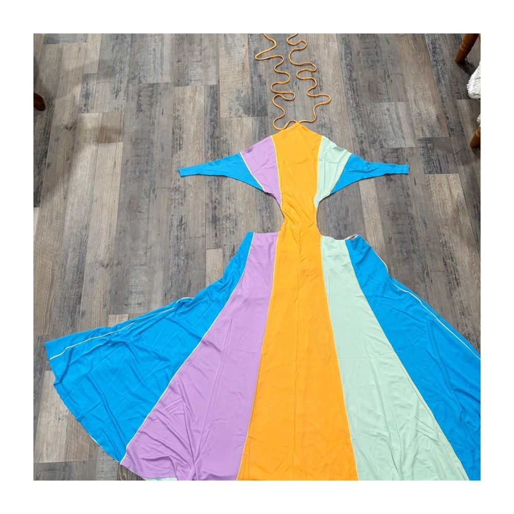 Farm Rio Color Blocking Sleeveless Maxi‎ Dress - Picture 2 of 5